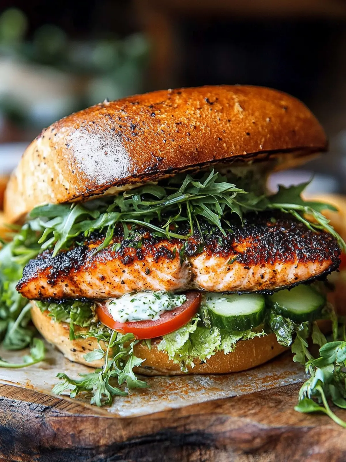 Savory Blackened Salmon Sandwich Cajun Delight at Home 4 Blackened Salmon Sandwich Cajun