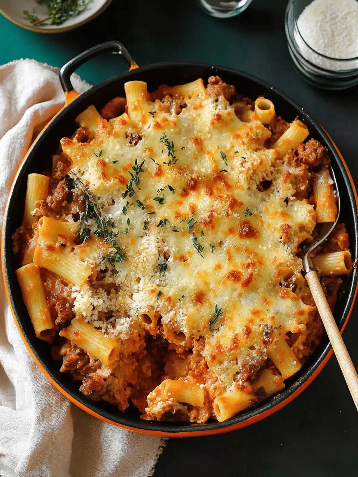 Baked Rigatoni with Sausage and Boursin Cheese Bliss 3 Baked Rigatoni with Sausage and Boursin Cheese