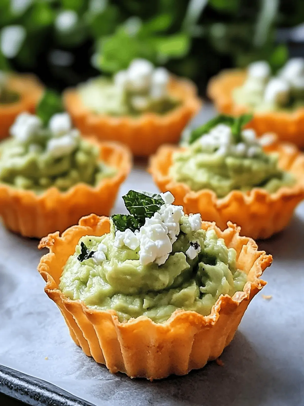 Cheddar Cups with Avocado Feta Mousse for Festive Fun 3 Cheddar Cups with Avocado Feta Mousse