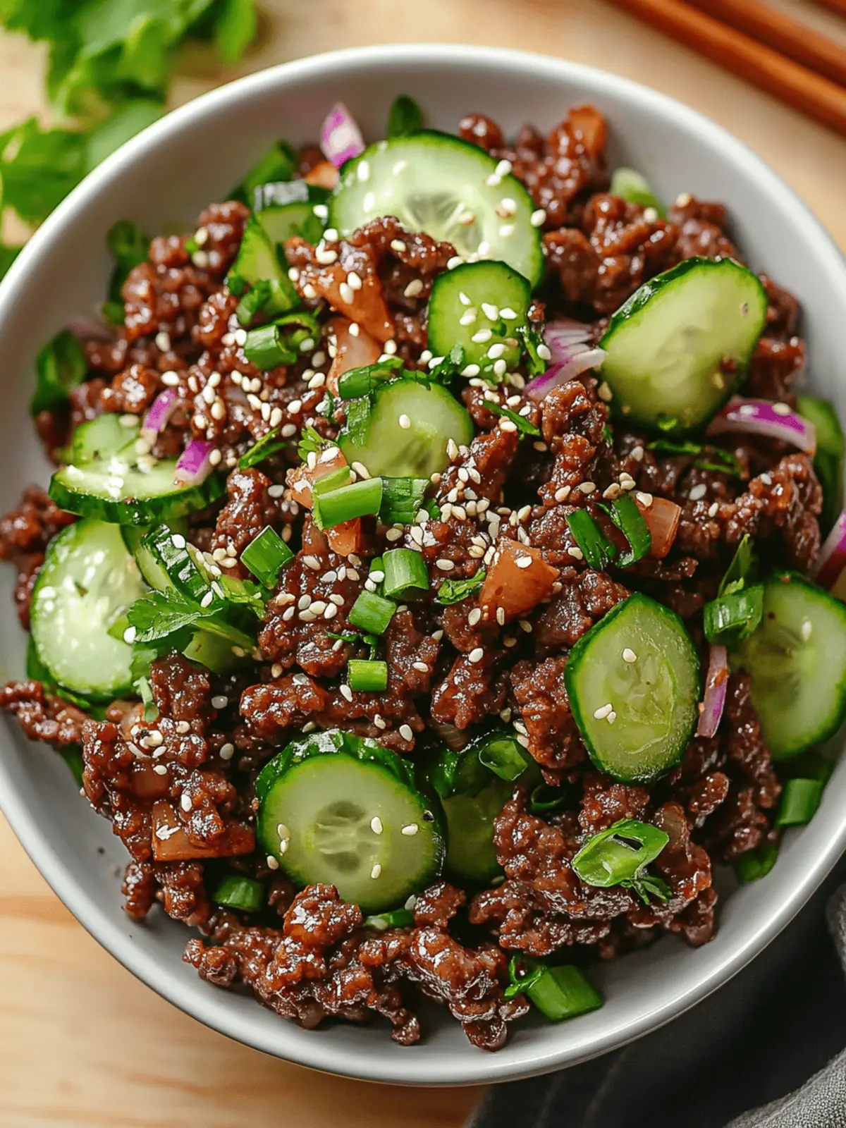 Spicy Keto Korean Ground Beef with Cool Cucumber Salad Delight 4 Spicy Keto Korean Ground Beef with Cucumber Salad
