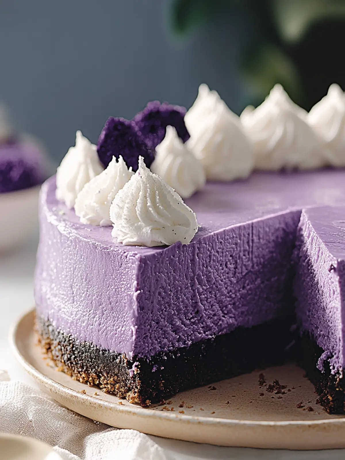 Indulge in Homemade Ube Cheesecake: A Heavenly Delight 3 Homemade Ube Cheesecake