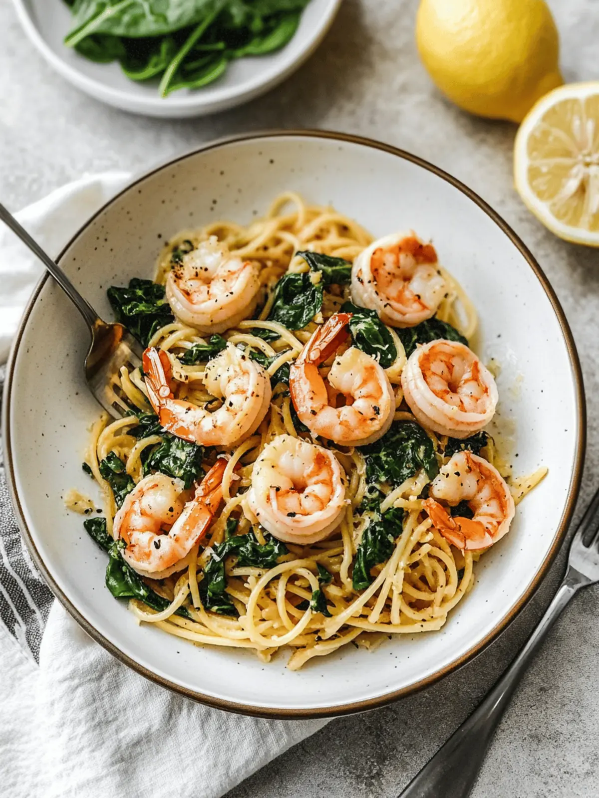 Lemon Garlic Shrimp Pasta with Spinach: A Healthy Twist! 3 Lemon Garlic Shrimp Pasta With Spinach